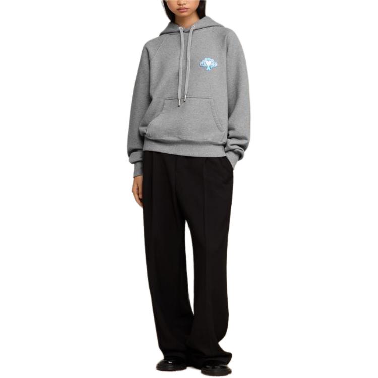 Lookbook Ami Paris AMIPARIS SS24 Dragon Capsule Unisex Oversized Hoodie Smoke Gray. SPUSW299747-055