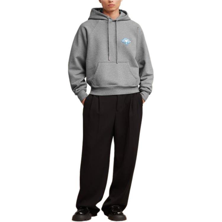 Details for Ami Paris AMIPARIS SS24 Dragon Capsule Unisex Oversized Hoodie Smoke Gray. SPUSW299747-055