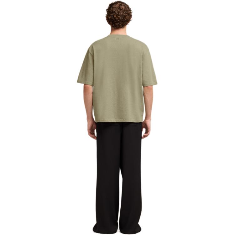 Purchase Ami Paris AMIPARIS SS24 T-Shirt Hijau Unisex Kapas Logo Hati Merah. UTS005726-366