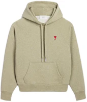 Ami Paris AMIPARIS SS24 Green Heart Embroidery Cotton Hoodie Unisex. USW205747-366 Ami Paris AMIPARIS SS24 Green Heart Embroidery Cotton Hoodie Unisex. USW205747-366