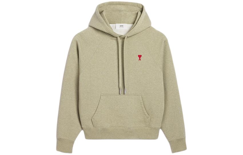 Ami Paris AMIPARIS SS24 Green Heart Embroidery Cotton Hoodie Unisex. USW205747-366 圖 2