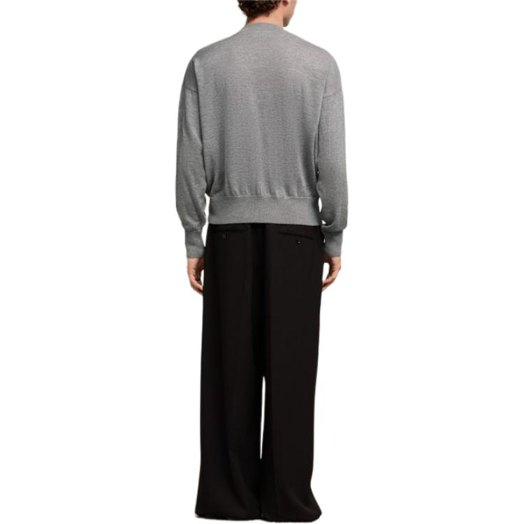 Shop Ami Paris AMIPARIS SS24 Heart Patch Crewneck Sweater Unisex Smoke Grey UKS042KN0039-055