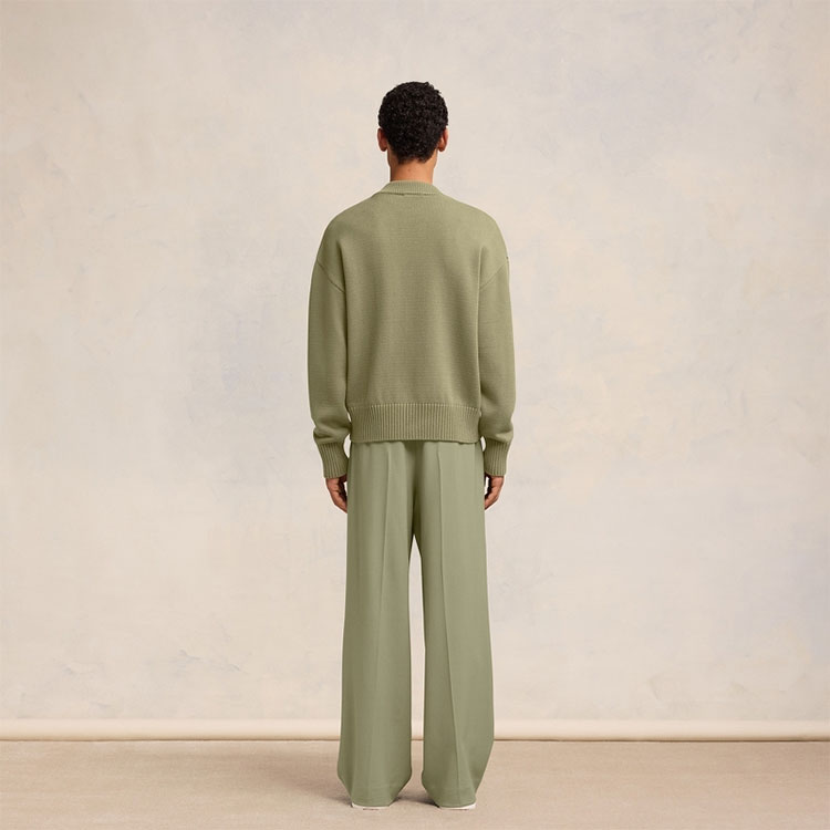 Ami Paris AMIPARIS SS24 Heart Series Unisex Olive Green Knit Cardigan Sweater. UKC028016 圖 6