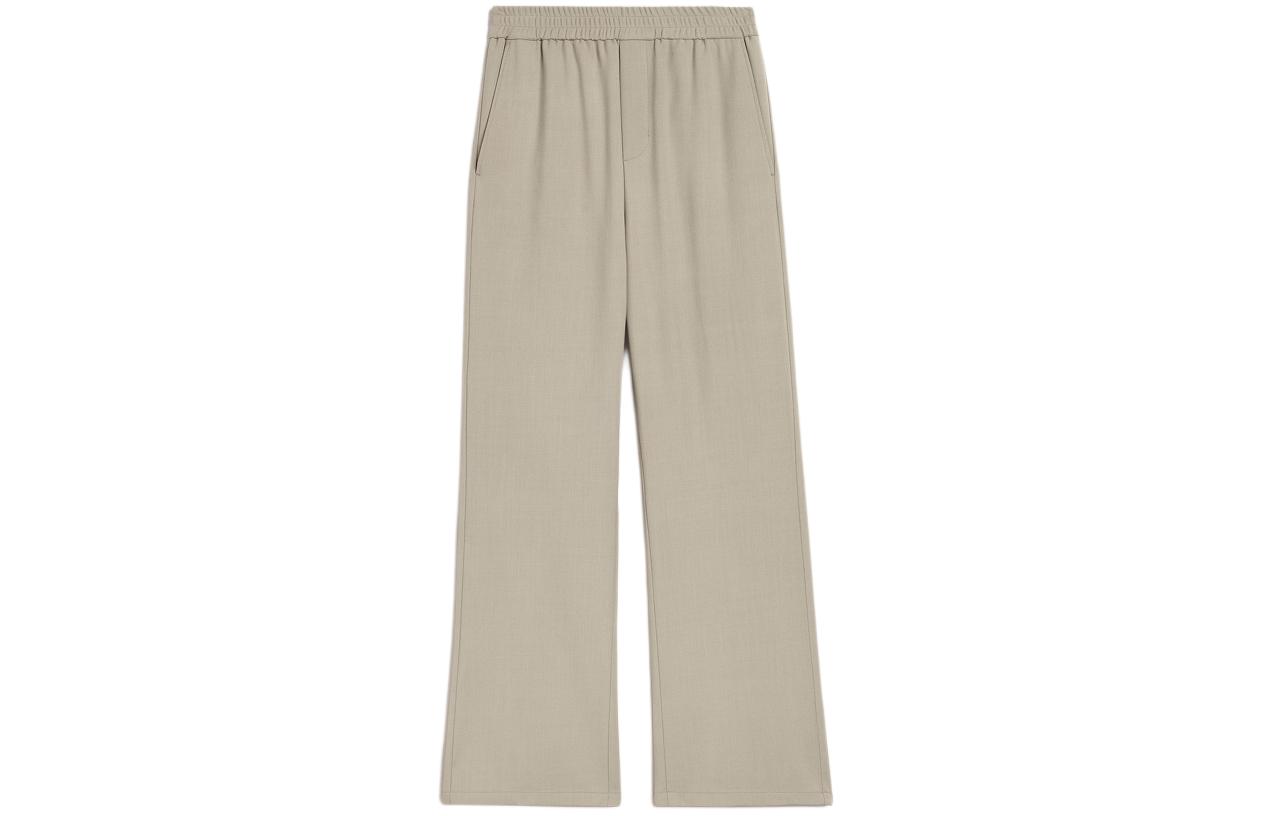 Ami Paris AMIPARIS SS24 High-Waisted Relaxed Straight Pants Men’s Light Gray Brown. HTR211VI0007-2811