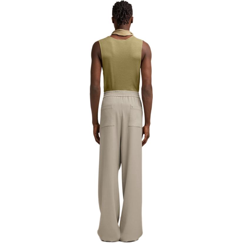 Purchase Ami Paris AMIPARIS SS24 Seluar Lurus Santai Lelaki Pinggang Tinggi Kelabu Coklat. HTR211VI0007-2811