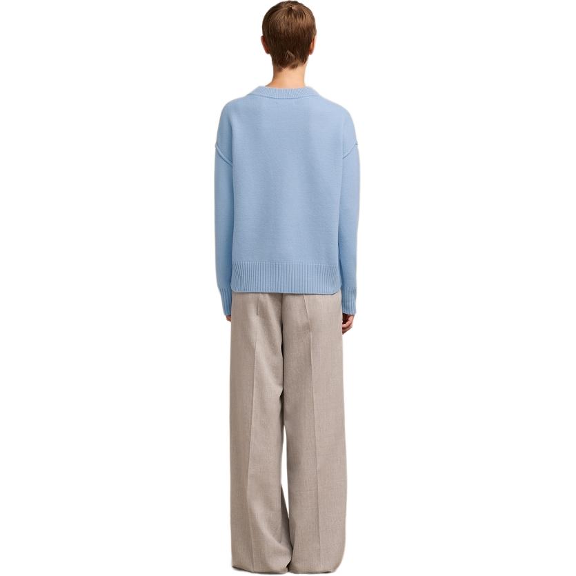 Details for Ami Paris SS24美麗諾羊毛心形設計中性針織毛衣天藍 UKC006018-4843