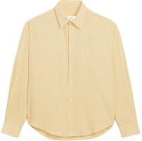Ami Paris AMIPARIS SS24 Oversized Cream Long Sleeve Shirt Unisex USH140CO0062-721 Ami Paris AMIPARIS SS24 Oversized Cream Long Sleeve Shirt Unisex USH140CO0062-721