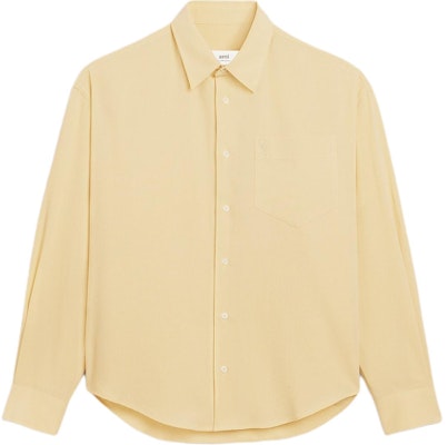 Ami Paris AMIPARIS SS24 Camisa Unisex Oversize Crema de Manga Larga USH140CO0062-721 Order Ami Paris AMIPARIS SS24 Camisa Unisex Oversize Crema de Manga Larga USH140CO0062-721
