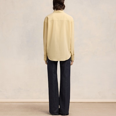 Ami Paris AMIPARIS SS24 Camisa Unisex Oversize Crema de Manga Larga USH140CO0062-721 Purchase Ami Paris AMIPARIS SS24 Camisa Unisex Oversize Crema de Manga Larga USH140CO0062-721