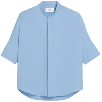 Order Ami Paris AMIPARIS SS24 寬鬆純色七分袖襯衫 男女款 藍色 USH218CO0063-484