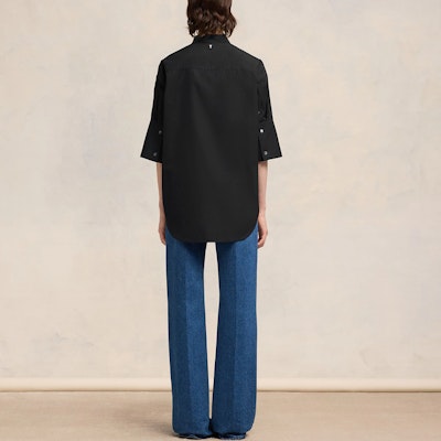 Ami Paris Baju 3/4 Lengan Oversized Unisex Hitam SS24 Warna Solid. USH218CO0064-001 Purchase Ami Paris Baju 3/4 Lengan Oversized Unisex Hitam SS24 Warna Solid. USH218CO0064-001