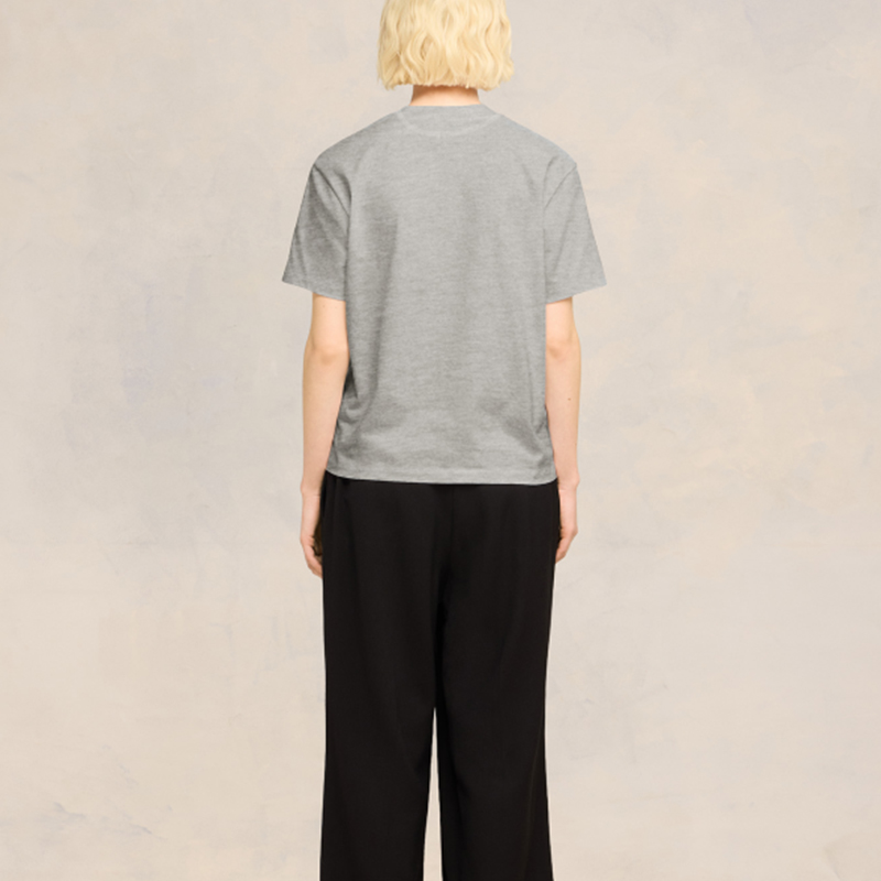 Ami Paris AMIPARIS SS24 Rainbow Heart Unisex Oversized Grey T-Shirt. SPUTS019724-0951 圖 6