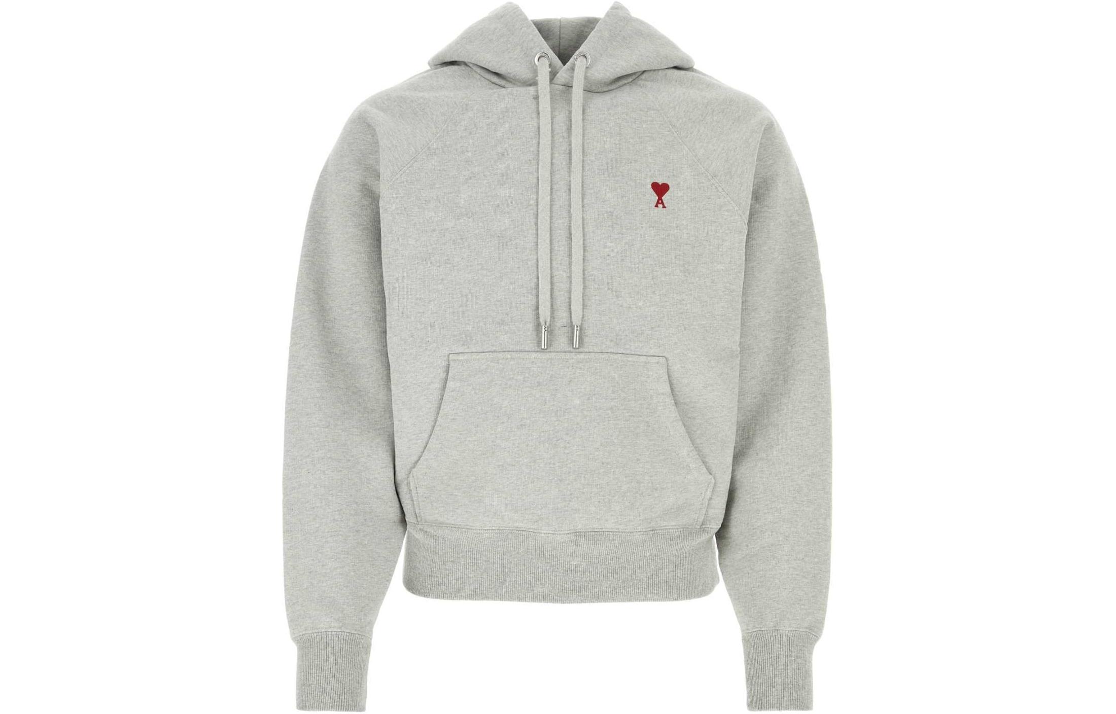 Ami Paris AMIPARIS SS24 Red Heart Print Unisex Hoodie Light Grey. BFUSW205747-0951 圖 2
