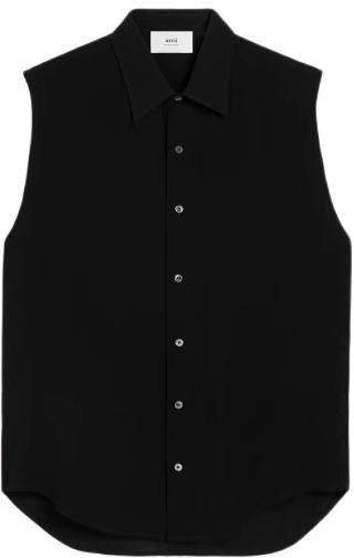 ami-paris-amiparis-ss-24-sleeveless-lightweight-collared-shirt-unisex-black-ush-227-vi-0016-001