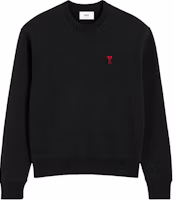 Order Ami Paris AMIPARIS SS24 Unisex Black Cotton Crewneck Pullover Sweatshirt Long Sleeve. BFUSW035730-BLACK