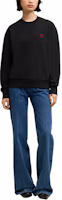 Lookbook Ami Paris AMIPARIS SS24 Unisex Black Cotton Crewneck Pullover Sweatshirt Long Sleeve. BFUSW035730-BLACK