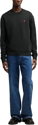 Ami Paris SS24 Sudadera Unisex Negra de Algodón Cuello Redondo Manga Larga. BFUSW035730-BLACK Shop Ami Paris SS24 Sudadera Unisex Negra de Algodón Cuello Redondo Manga Larga. BFUSW035730-BLACK