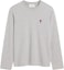 Buy Ami Paris AMIPARIS SS24 男女灰色长袖宽松棉质圆领T恤 BFUTS235724-GREY
