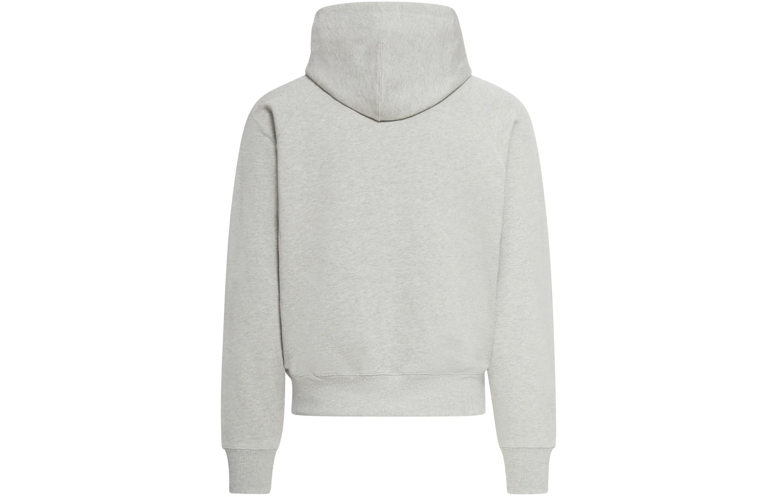 Lookbook Ami Paris SS24 男女灰色棉質Logo連帽衫上衣. USW224747-951