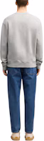Shop Ami Paris AMIPARIS SS24 男女款灰色圓領長袖純棉衛衣。 BFUSW035730-GREY
