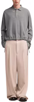 Shop Ami Paris AMIPARIS SS24 男女同款灰色愛心圖案長袖POLO衫 UPL326760-055