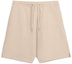 Buy Ami Paris AMIPARIS SS24 Unisex Shorts Casual con Cordón Beige Crema. USO635747-2712
