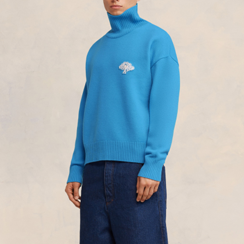 Ami Paris AMIPARIS SS24 Year of the Dragon Capsule High Neck Sweater Unisex Blue. SPUKS419018-116 圖 6