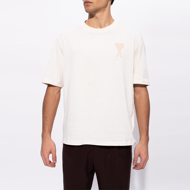 Ami Paris AMIPARIS Tonal Ami Heart Embroidery Oversized T-Shirt Men’s Off-White E21HJ128726-150 圖 5
