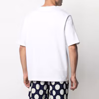 Shop Ami Paris AMIPARIS 心形刺繡短袖T恤 白色 男款 A21HJ128726-100