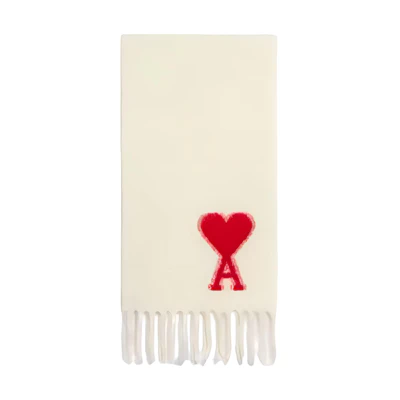 Ami Paris AMIPARIS Unisex Beige Knitted Scarf - Comfortable & Warm USF409 336 150
