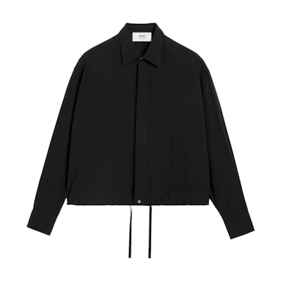 Ami Paris AMIPARIS Unisex Black Long-Sleeve Shirt with Buckle Cuffs. E24USH106CO0062-001