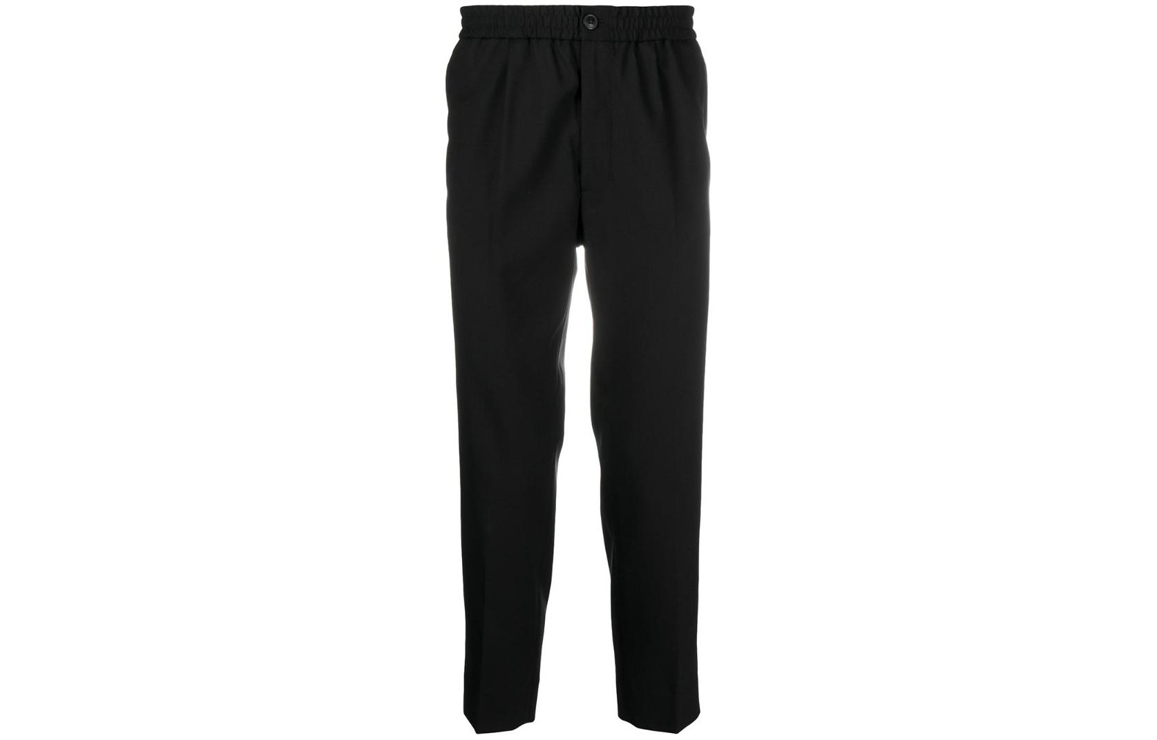 Ami Paris AMIPARIS Unisex Black Relaxed Fit Cropped Trousers H20HT206207