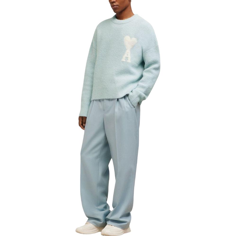 Lookbook Ami Paris AMIPARIS 男女款心形印花雲朵長袖圓領毛衣 H23UKS025KN0032