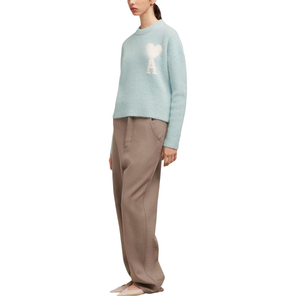 Details for Ami Paris AMIPARIS 男女款心形印花雲朵長袖圓領毛衣 H23UKS025KN0032