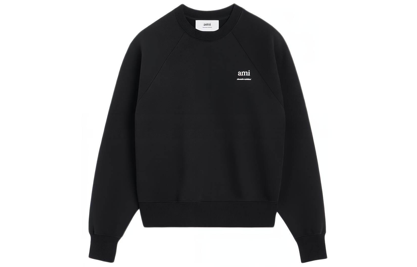 Ami Paris AMIPARIS Unisex Designer Graphic Cotton Pullover Long Sleeve Sweatshirt USW024747-001