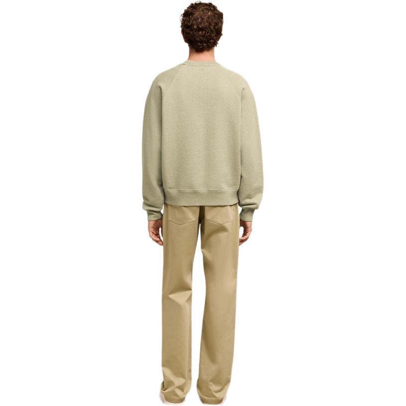 Ami Paris AMIPARIS Unisex Green Crewneck Heart Embroidery Cotton Long Sleeve Sweatshirt USW005747-366 圖 6