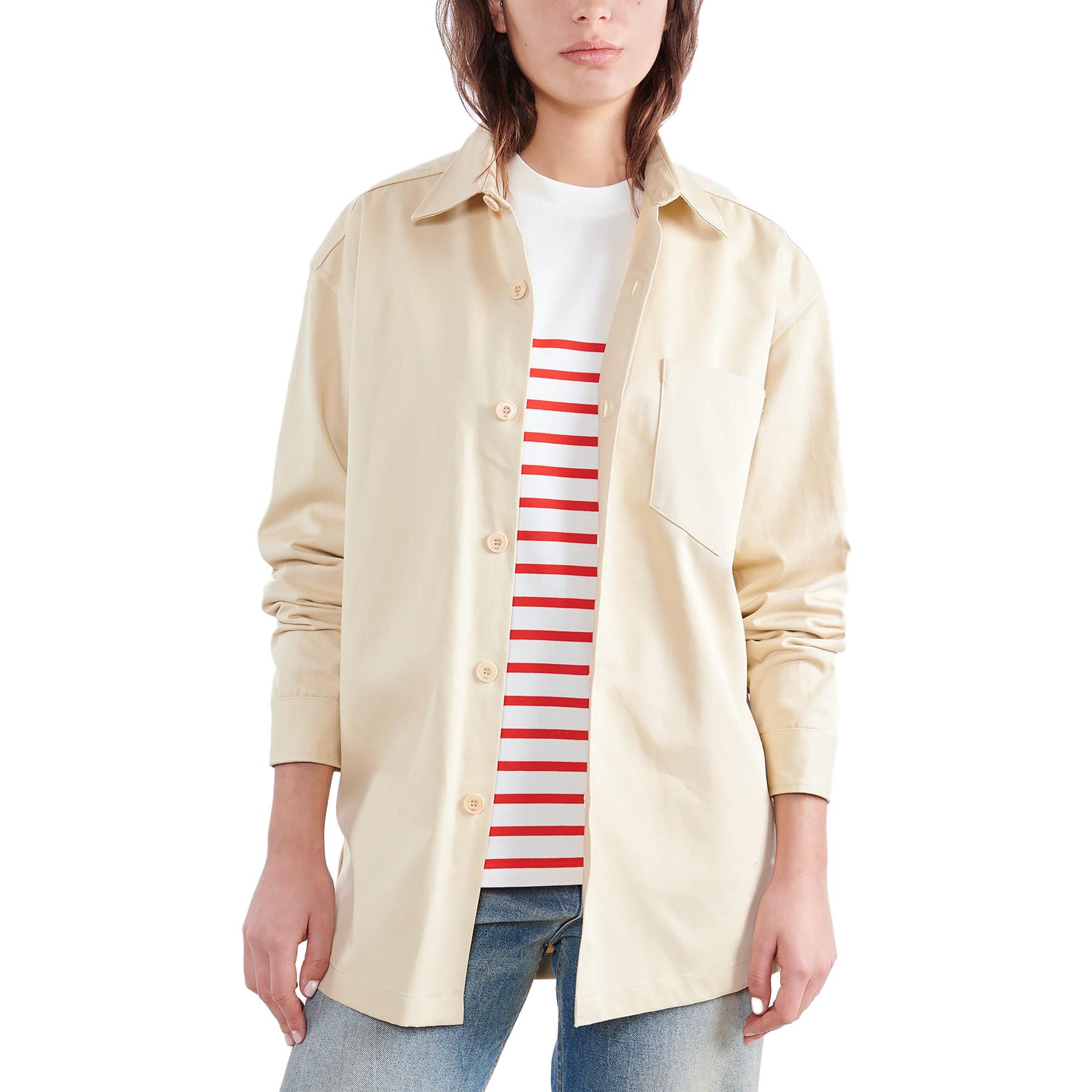 Shop Camisa Unisex Ami Paris AMIPARIS Manga Larga con Logo y Cuello Clásico. UJK220CO0020-709