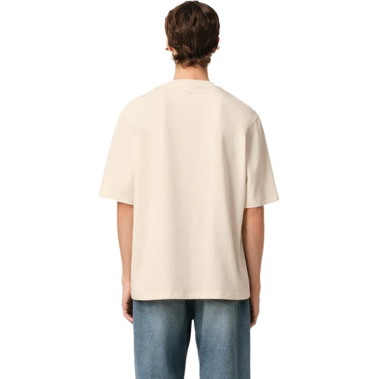 Purchase Ami Paris Camiseta Unisex Minimalista Cómoda Beige Color Leche Manga Corta HTS055726-136