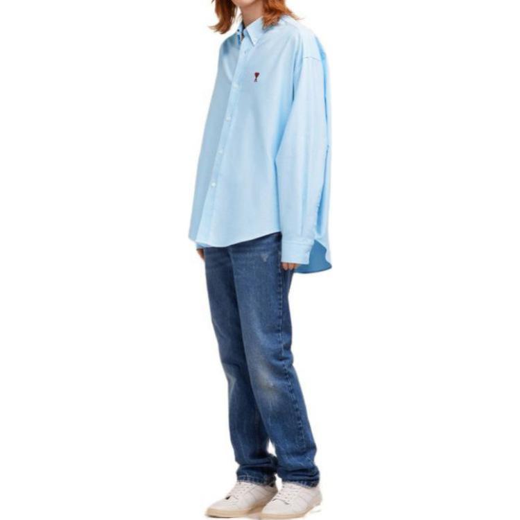 Purchase 아미파리스 유니섹스 레드 하트 오버사이즈 캐주얼 셔츠. BFUSH130CO00311-450