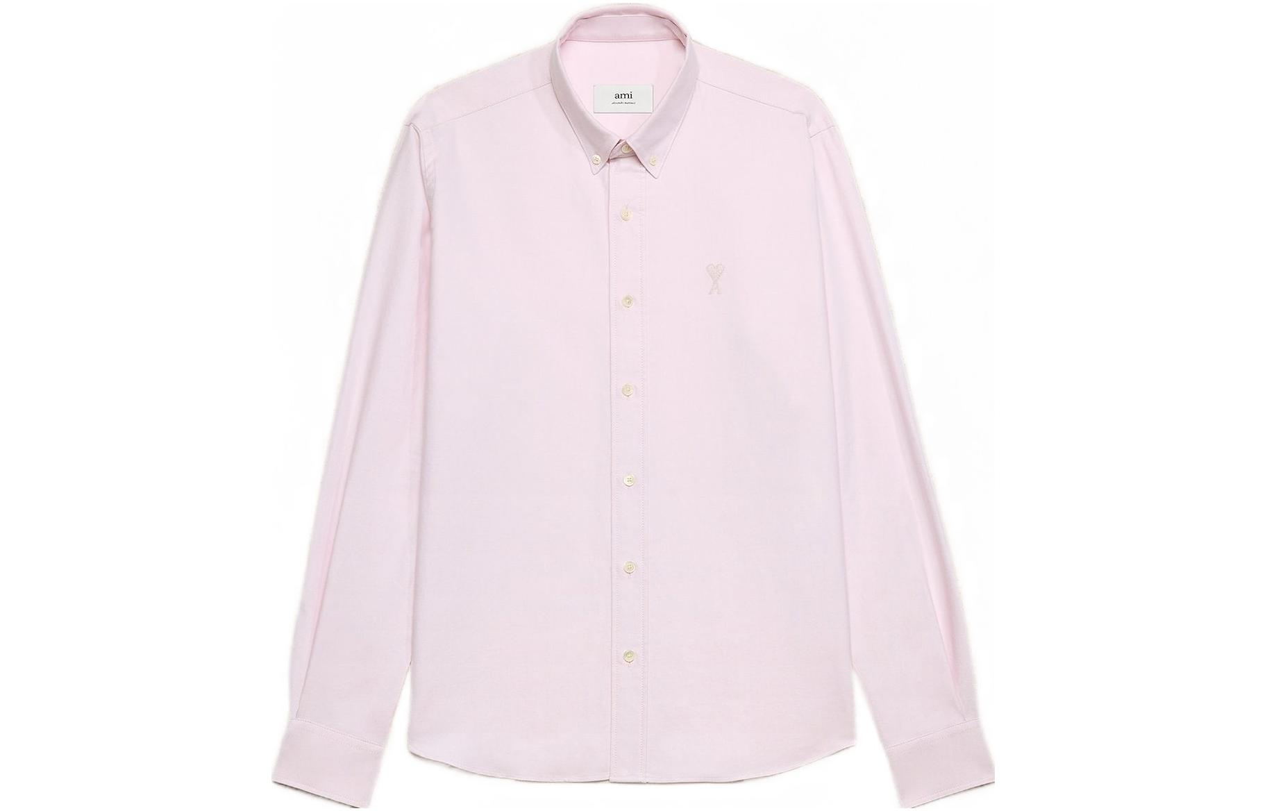 Ami Paris AMIPARIS Unisex Solid Color Loose Fit Long Sleeve Button-Up Shirt. USH160CO0031679 圖 2