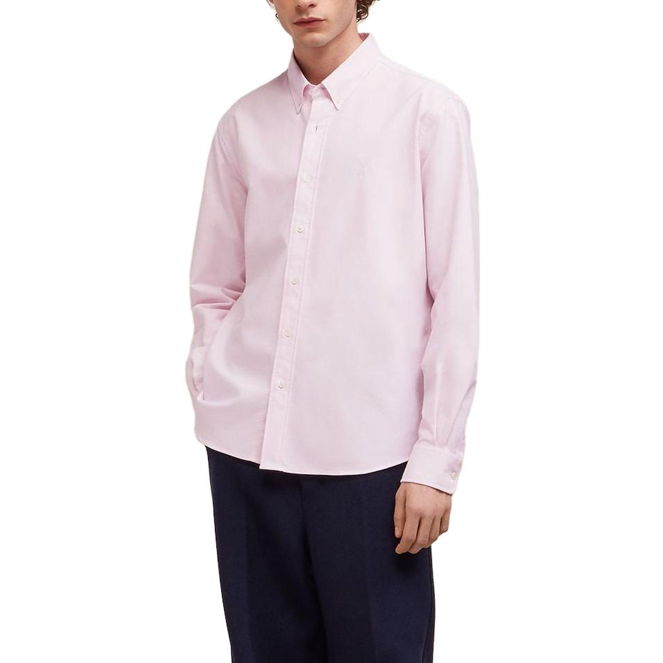 Ami Paris AMIPARIS Unisex Solid Color Loose Fit Long Sleeve Button-Up Shirt. USH160CO0031679 圖 3