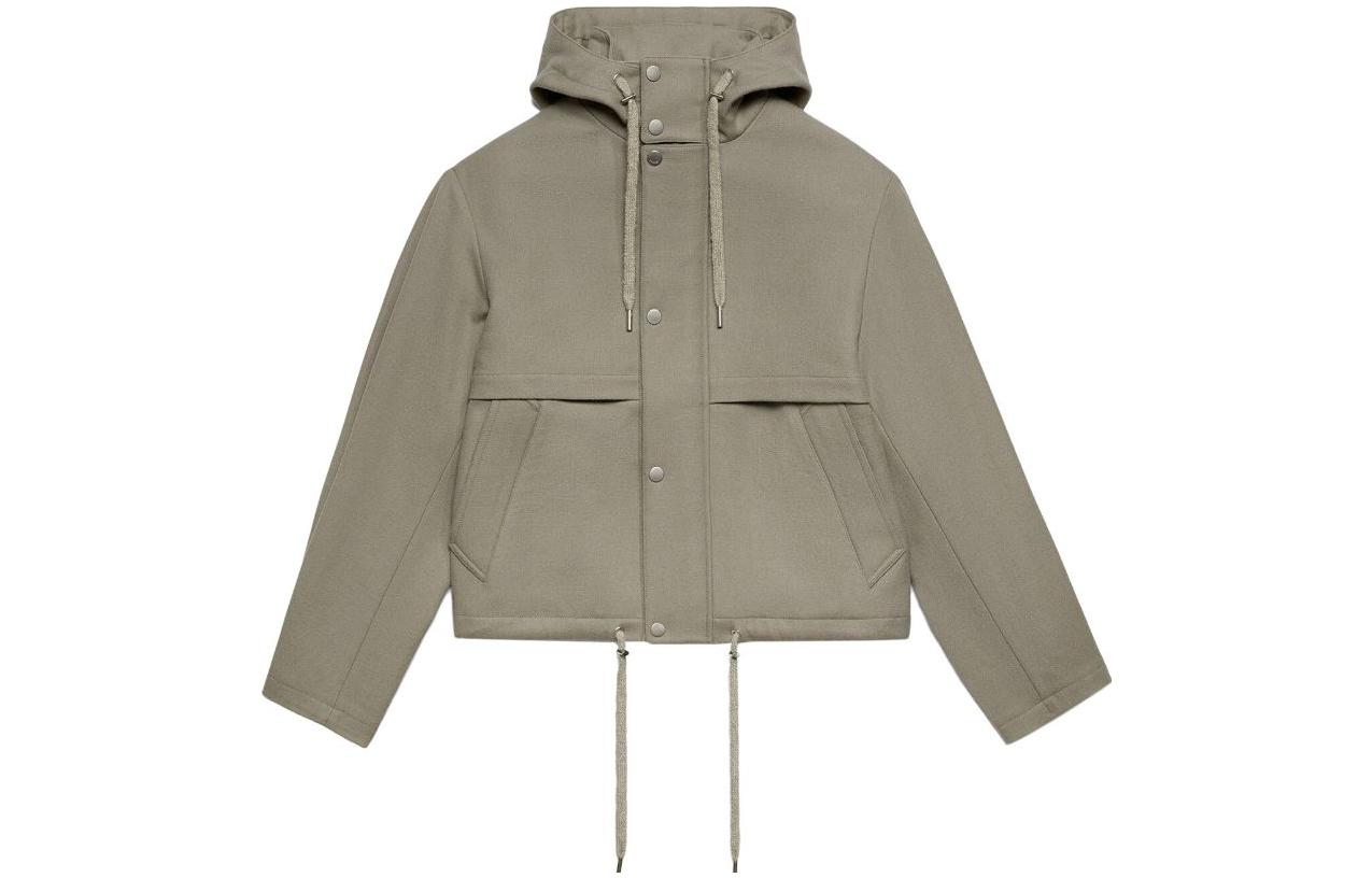 Ami Paris AMIPARIS Unisex Wool Gabardine Hooded Parka Coat Designer Style. H23UJK309WV0018