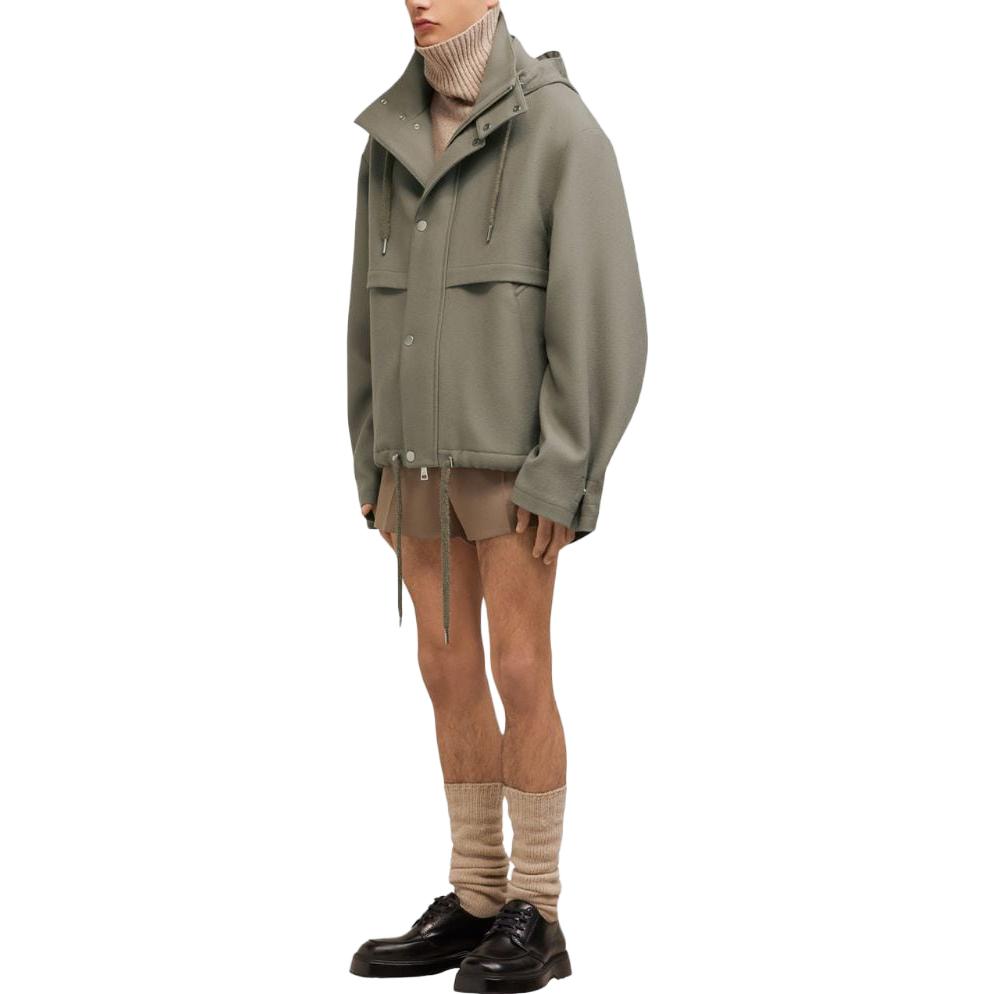 Details for Ami Paris Unisex Wool Gabardine Parka Berhud Gaya Designer. H23UJK309WV0018