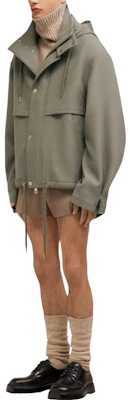 Ami Paris Unisex Wool Gabardine Parka Berhud Gaya Designer. H23UJK309WV0018 Details for Ami Paris Unisex Wool Gabardine Parka Berhud Gaya Designer. H23UJK309WV0018