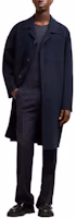 Lookbook Ami Paris AMIPARIS Unisex Wool Single-Breasted Long Coat Navy Blue UCO004WV00224011