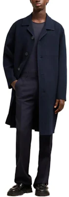 Ami Paris AMIPARIS Kot Panjang Unisex Wool Navy Blue Lelaki & Wanita UCO004WV00224011 Lookbook Ami Paris AMIPARIS Kot Panjang Unisex Wool Navy Blue Lelaki & Wanita UCO004WV00224011