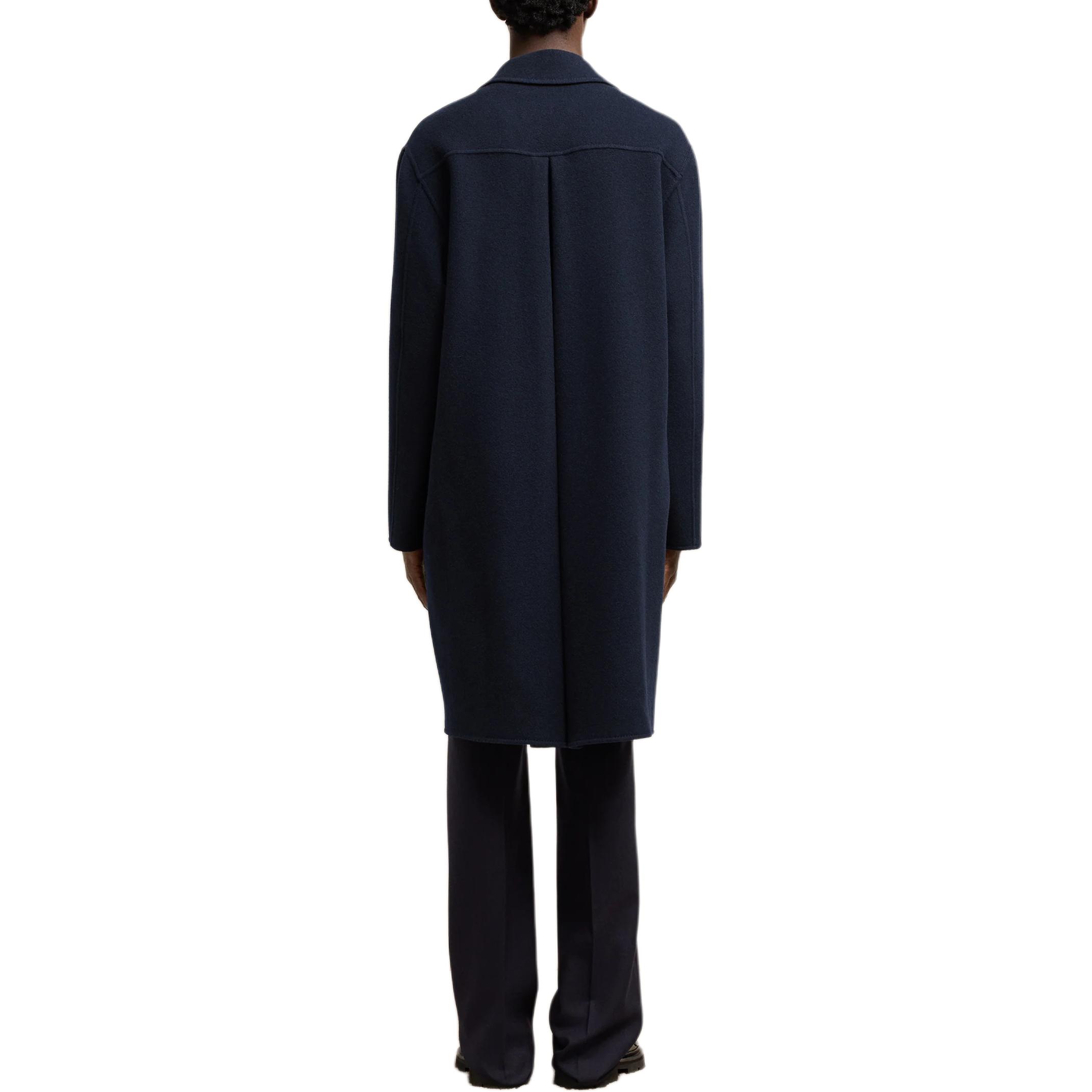 Shop Ami Paris AMIPARIS Kot Panjang Unisex Wool Navy Blue Lelaki & Wanita UCO004WV00224011