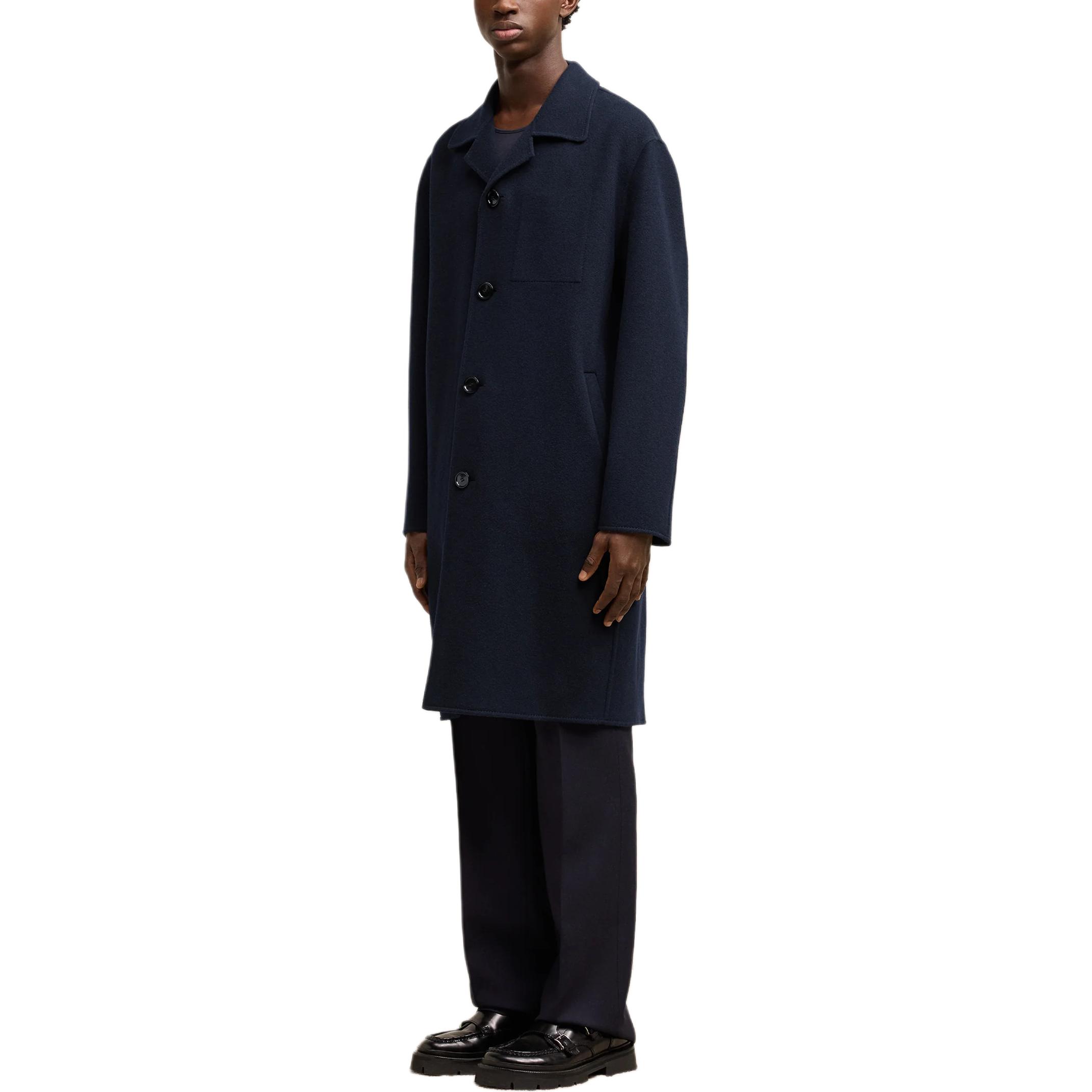 Purchase Ami Paris AMIPARIS Kot Panjang Unisex Wool Navy Blue Lelaki & Wanita UCO004WV00224011