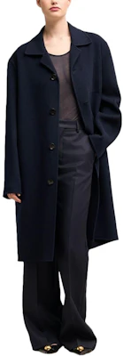 Ami Paris AMIPARIS Kot Panjang Unisex Wool Navy Blue Lelaki & Wanita UCO004WV00224011 Details for Ami Paris AMIPARIS Kot Panjang Unisex Wool Navy Blue Lelaki & Wanita UCO004WV00224011