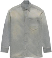 Ami Paris AMIPARIS Washed Collar Button Long-Sleeve Jacket Men’s Grey UJK251DE0019 Ami Paris AMIPARIS Washed Collar Button Long-Sleeve Jacket Men’s Grey UJK251DE0019